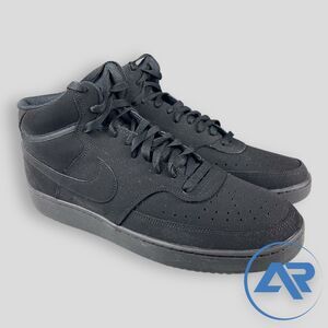 Nike Court Vision Mid Triple Black Men's SIze 13 CU6620-001